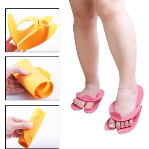 BNG 12pairs/lot Disposable Spa Pedicure Slippers Comfortable Convenient Nail Art Salon EVA Foam Material Flip Flop Foot
