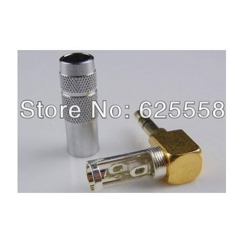 2pieces OEM 90 degree L Shape mini plug 3.5mm P-3.5 G Male stereo phono Adapter