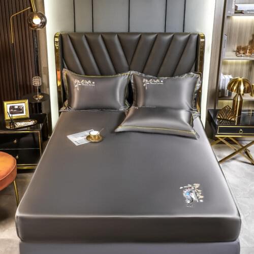 Traditional Chinese Pattern Ice Silk Mat Bed Cover Set Includes Pillowcase at Home and Travel for Family