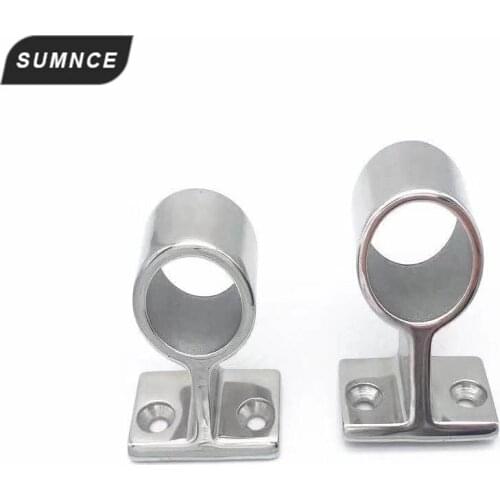 Boat Tube Pipe Base 316 Stainless Steel 22/25mm Marine Yacht Railing Rails Pipe Base Fitting Support Marine Hardware