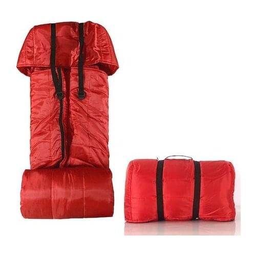 Ultra-light adult outdoor camping down red sleeping bag nylon mummy three season goose down High quality material travel hiking