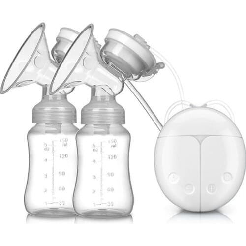 Intelligent Bilateral Electric Breast Pump Large Suction Power Silent andComfortable Automatic Breastfeeding Manual Breast Pump