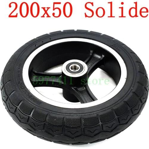 High Quality 200x50 Solid Tire Tubeless Aluminum Alloy Wheel For 8 Inch Small Dolphin Electric Scooter Scooter Wheel