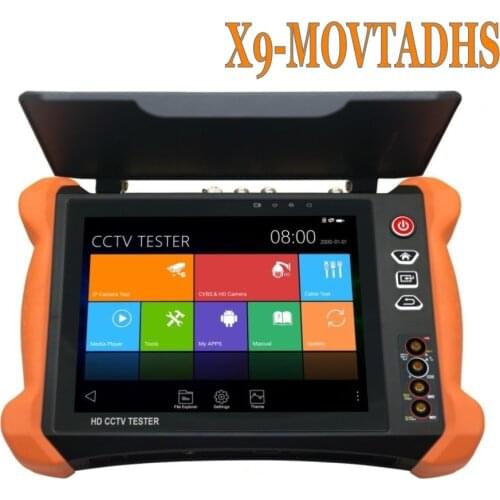 Wanglu Professional CCTV Tester Tools X9 8inch H.265 4K 8MP TVI CVI AHD SDI CVBS IP Camera Tester Monitor with TDR, Cable tracer