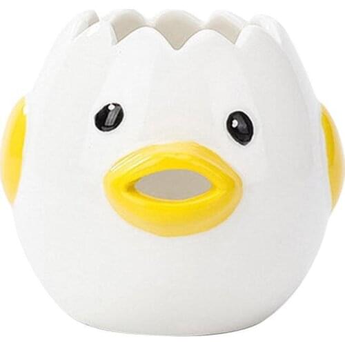 Egg Separator Ceramic Lovely Cute Chicken Shape Cartoon White Yolk Protein Divider Filter Baking Tool Kitchen Accessories Gadget