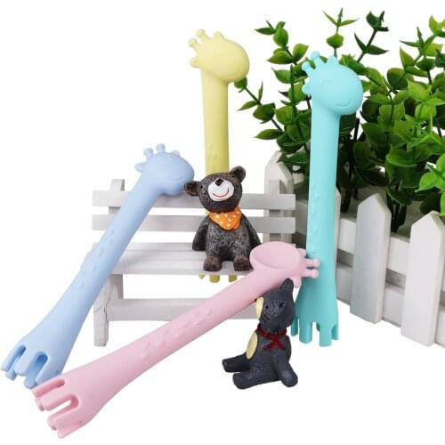 1 PC accessories baby Food Grade Silicone baby Teething Silicone Giraffe Teether Toys Teething Necklace Pendant Gift J0503