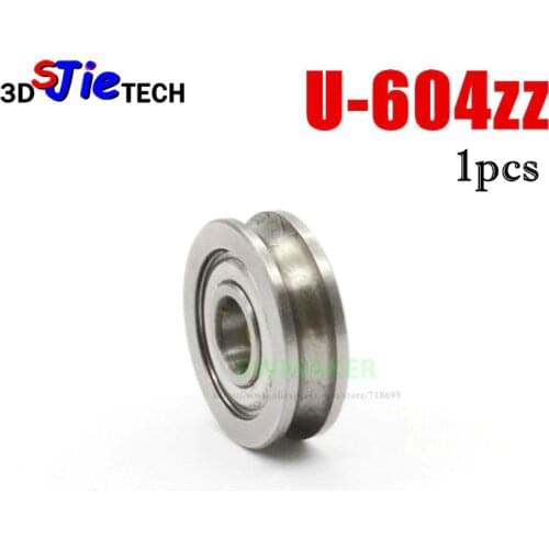 SWMAKER 4*13*4mm 3D printer U604zz bearing extruder guide wheel U groove guide pulley bearing for CR-10 MK8 extruder