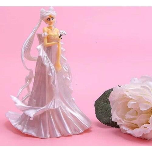 15cm Sailer moon Wedding Dress figure toys cake decoration Anime Princess Queen Action Figure PVC Model Toys birthday gift