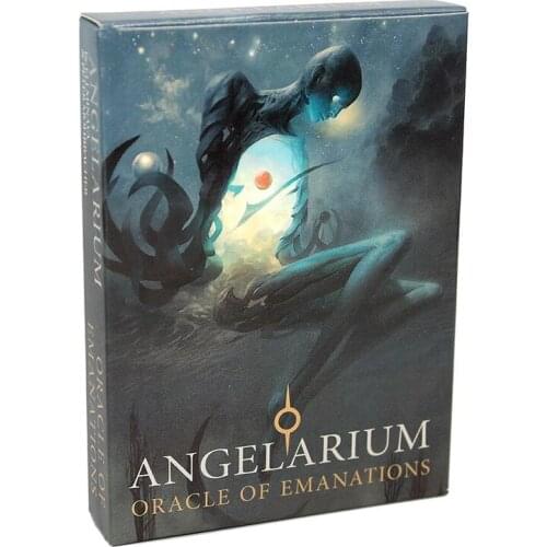 Angelarium Oracle Card Deck 33 Sheets Mysterious Witch Divination Fate Tarot Deck Table Game for Women Card Party Board Game