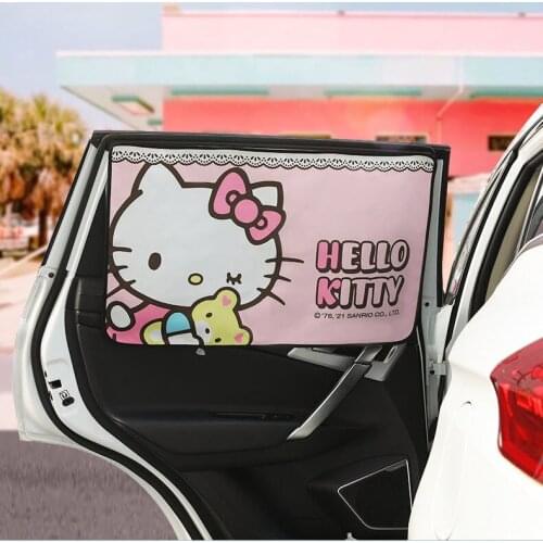 TAKARA TOMY Hellokitty Car Curtains Car Window Sunshade Curtain Car Car Baby Child Magnetic Insulation Sunscreen Curtain