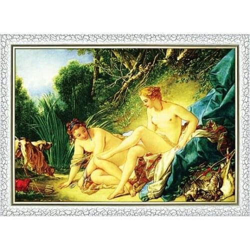 Free shipping Gobelin Tapestries famous classical art picture,DIY fabric picture,Ablutionary Beauties