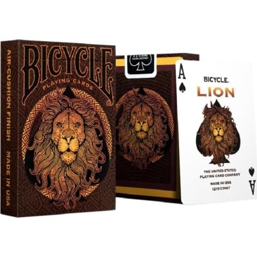 Bicycle Lion Playing Cards Poker Size USPCC Collectable Deck Magic Card Games Magic Props Magic Tricks for Magician