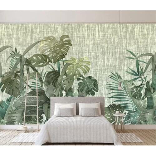 Bacal custom 3D background large wallpaper mural Nordic retro tropical rainforest bedroom living room TV background wall decor