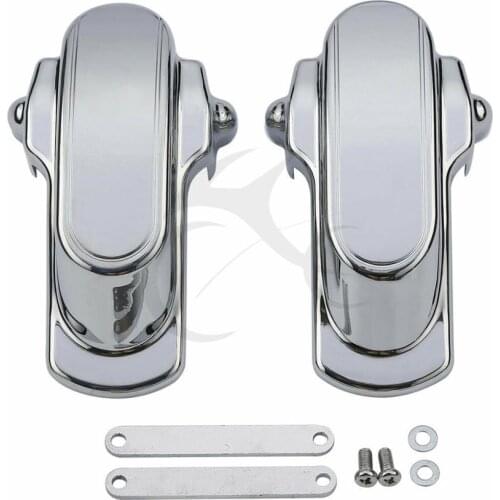 Black/Chrome Rear Frame Axle Covers Chrome For Harley Dyna Low Rider FXD Super Glide 07-10 Street Fat Bob Super Glide Custom