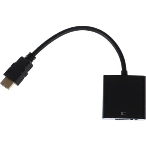 Black -compatible to VGA adapter cable Projector monitor HD converter cable