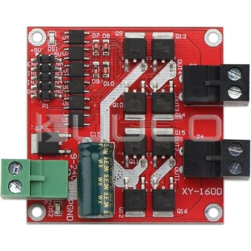 160W 2 Channel DC Motor Driver Positive Negative PWM Speed Regulation Optocoupler Isolation Dual H-bridge Motor Controller