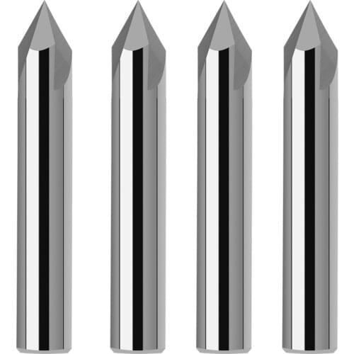 Milling Cutter Aluminum Tungsten endmill Carbide Straight Groove Chamfering 60 /90 /120 Degrees CNC Tool Maching 3 Blade Endmill