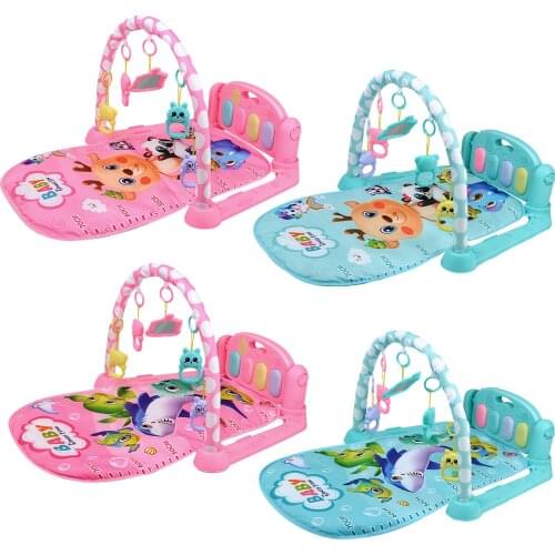 Baby Play Mat With 5 Hanging Toys, Kick Play Piano Gym Mat Infant Playmat Early Education Crawling Game Pad Toy Gift For Kids