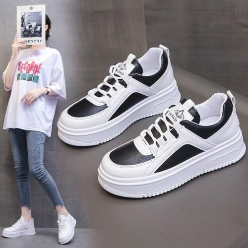 Summer White Shoes for Women 2021 Female Students Leisure Shoes Breathable Sports Board Shoes for Women Platform Shoes