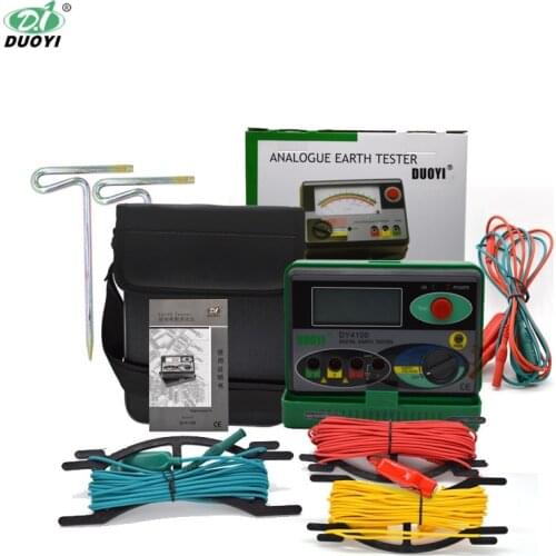Megohmmeter 0-2000 Ohm Real Digital Earth Tester DY4100 Ground Resistance Tester Meter