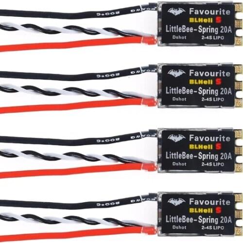 Favourite FVT LittleBee 20A-S 20A S ESC BLHeli_S BLHeli S OPTO 2-4S Supports Mulitshot OneShot125 Oneshot42 Multicopter