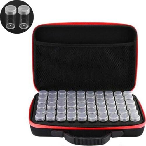 New 60 bottles of diamond painting box tool box storage box luggage bracket handbag zipper design shockproof and durable gift