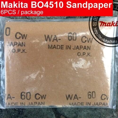 Original MADE IN JAPAN BO4510 Sandpaper Machine Sandpaper 6PCS/Package Particle Size 60 114 * 100 mm