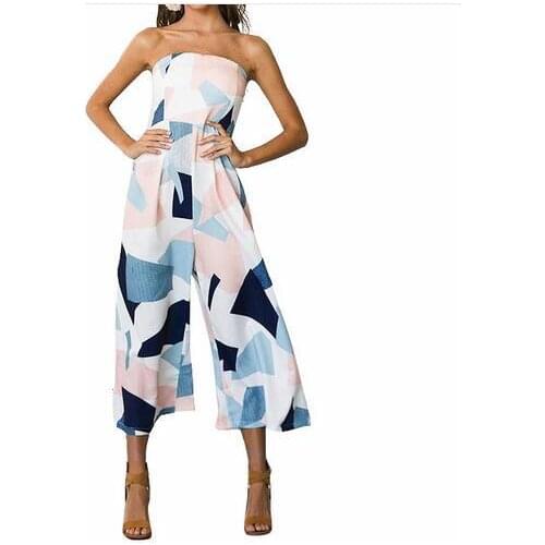 Causal Women Jumpsuits Off Shoulder Summer Bodysuit Combinaison Femme Beach Sexy Rompers Jumpsuits Pants