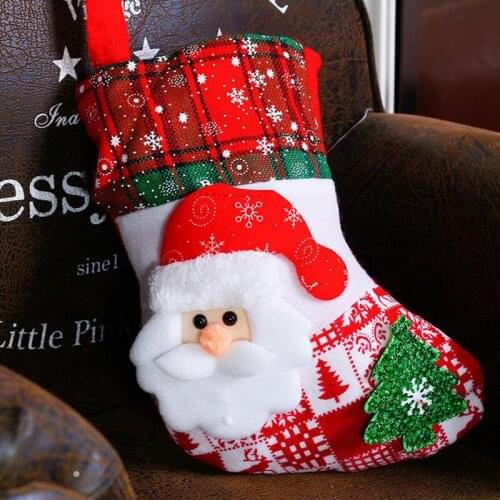 Christmas Decoration Christmas Tree Pendant Gift Bag Snowflake Christmas Socks New Year Christmas Gift Socks
