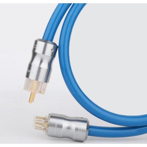 Preffair D515 High Power EMC Shield AC Power Cord Silver Plated Schuko Power Cord Cable HIFI