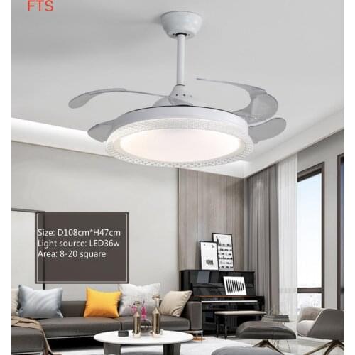 LED stealth fan chandelier with fan chandelier simple living room bedroom dining room light ceiling fan light