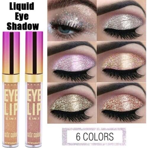 1Pc Glitter Liquid Eyeshadow Diamond Single Eye Shadow Shimmer Lip Eyes Makeup cream Waterproof Pigments Pink Gold Metalic