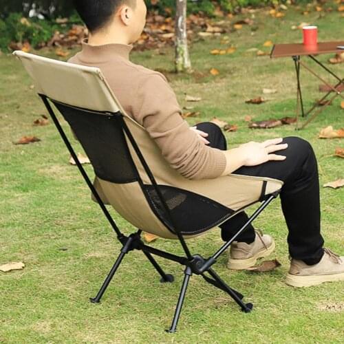 1pcs Chair Dual-purpose Folding Camping Beach Chair with Backrest for Outdoor Activities Outdoor Tools
