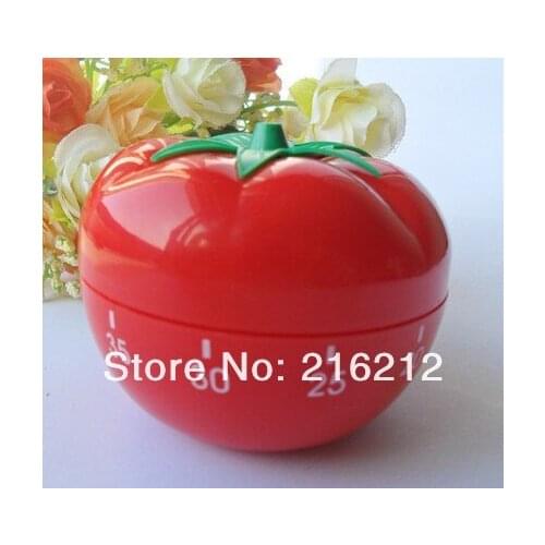 100 pcs Kitchen cooking time alarm 60 minutes Red tomato mechanical style family