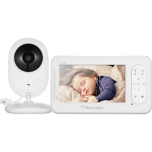 4.3 inch Wireless Video Baby Monitor 2 Way Talk High Color Resolution Baby Nanny Security Camera VOX Mode Temperature Monitoring