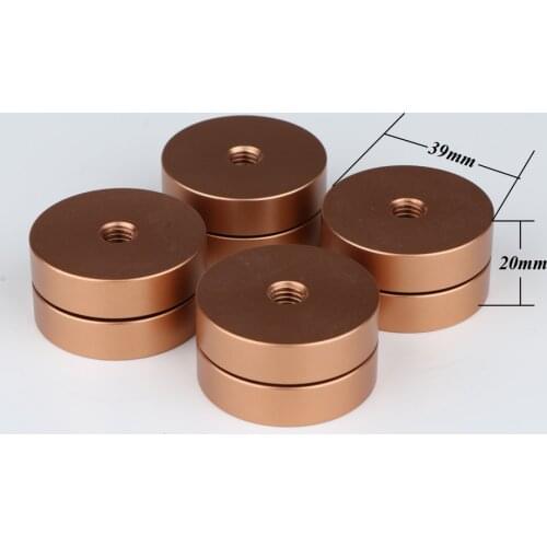 4 pcs Hi-end Aluminum Speaker Cabinet Isolation Feet DAC CD Turntable AMP Pad Floor Stand Base