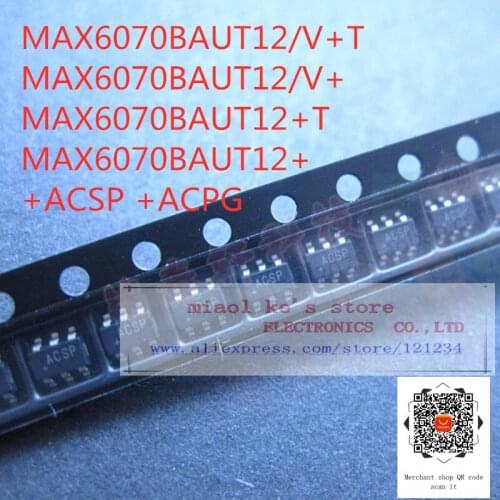 [ 5pcs ]100%New original: MAX6070BAUT12/V+T MAX6070BAUT12/V+ MAX6070BAUT12+T MAX6070BAUT12+ +ACSP +ACPG - IC VREF SERIES 0.08