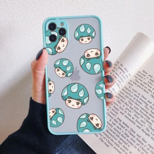 Cartoon Cute Mushroom Girl Case For iPhone XR Cases For iPhone 12 Mini 11 Pro XS Max X 7 8 Plus Protective Hard Cover