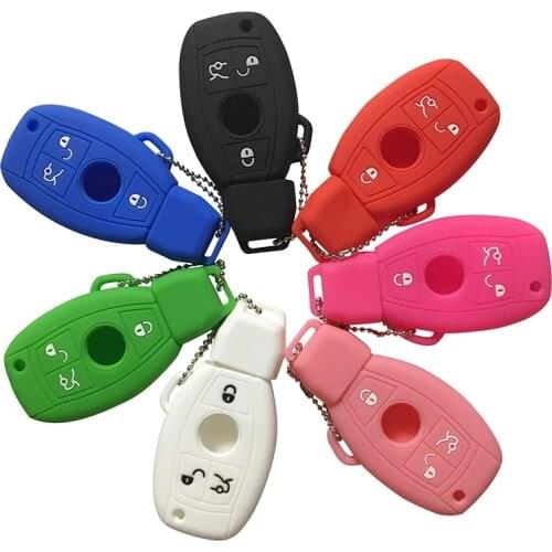 10/30/50pcs Silicon Key Case Cover For Mercedes Benz C Class W204 GLC 260 C200 CLA GLA 200 Car Key W203 W210 W211 W124 Key Fob