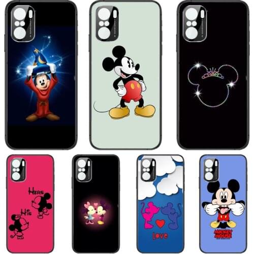 Mickey Love Mouse Phone Case For xiaomi redmi POCO F1 F2 F3 X3 Pro M3 9C 10T Lite NFC Anime Black Cover Silicone Back Prett mi 1