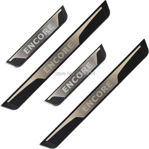 For Buick Encore 2014-2019 2020 Accessories Stainless Door Sill Kick Scuff Plate Guard Pedal Protector Trim Cover Car Styling