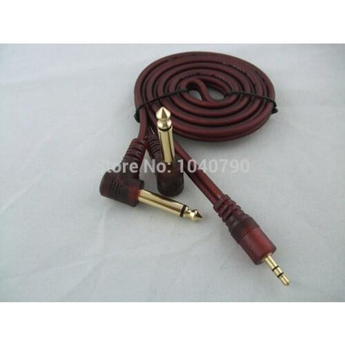 3.5 to two 6.3 6.35 6.5 Bend lines to audio computer mixer Audio signal lines cable 1.5M 4.8ft