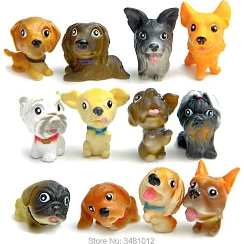 Kawaii Shiba Inu Dogs Animal Figures Miniature Model Figurines Mini Hasky Chartreux Hound corgi Pomeranian Puppy Dog Bulldog