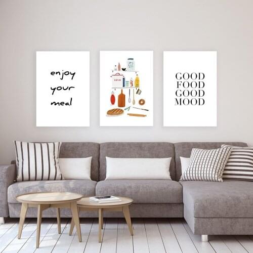 Minimalist Abstract Kitchen Appliances Canvas Painting Wall Art Nordic Posters and Prints Wall Pictures for Living Room Decor