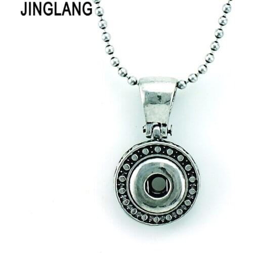 Fashion Pendants Necklaces Infinity Chains 12mm Snap Button Retro Circles Statement Interchange Necklace Jewelry