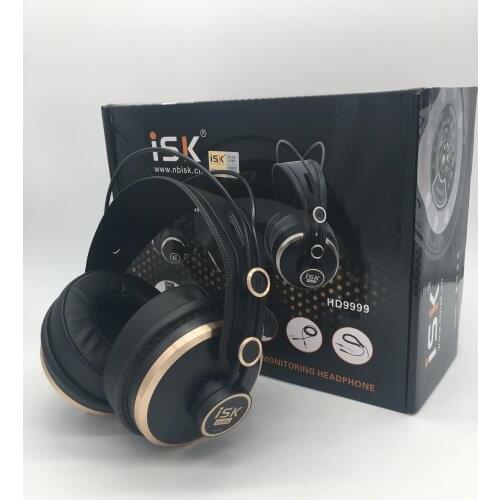 Original ISK HD9999 HD monitor headphone fully enclosed monitoring earphone DJ/audio mixing/recording studio headset