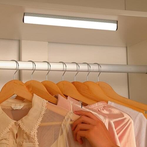 Rechageable PIR Motion Sensor LED Night Lights Cupboard Wardrobe Under Cabinet Lighting Ultra thin Aluminum LED Sensor Lamp