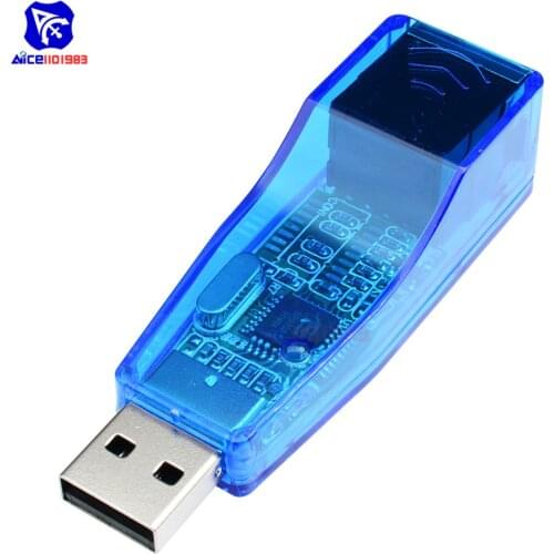 Diymore USB to RJ45 LAN Ethernet 10/100Mbps Network Card Adapter for Win7 / Win8 / Android Tablet PC