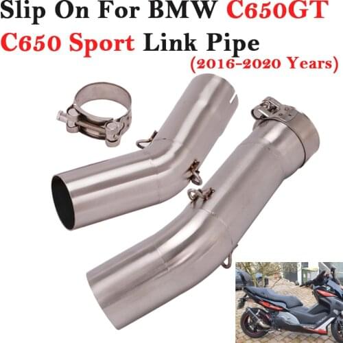 Slip On For BMW C600 C650 Sport C650GT 2016 - 2020 Motorcycle Exhaust Escape Modify Scooter Link Pipe Connection 51mm Muffler
