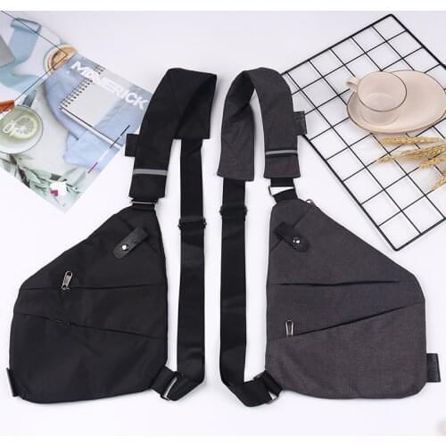 Protable Mens Personal Pocket Shoulder Bag Waterproof Bicycle Antitheft Crossbody Chest Bag Casual Cycling Sports Messenger Bag